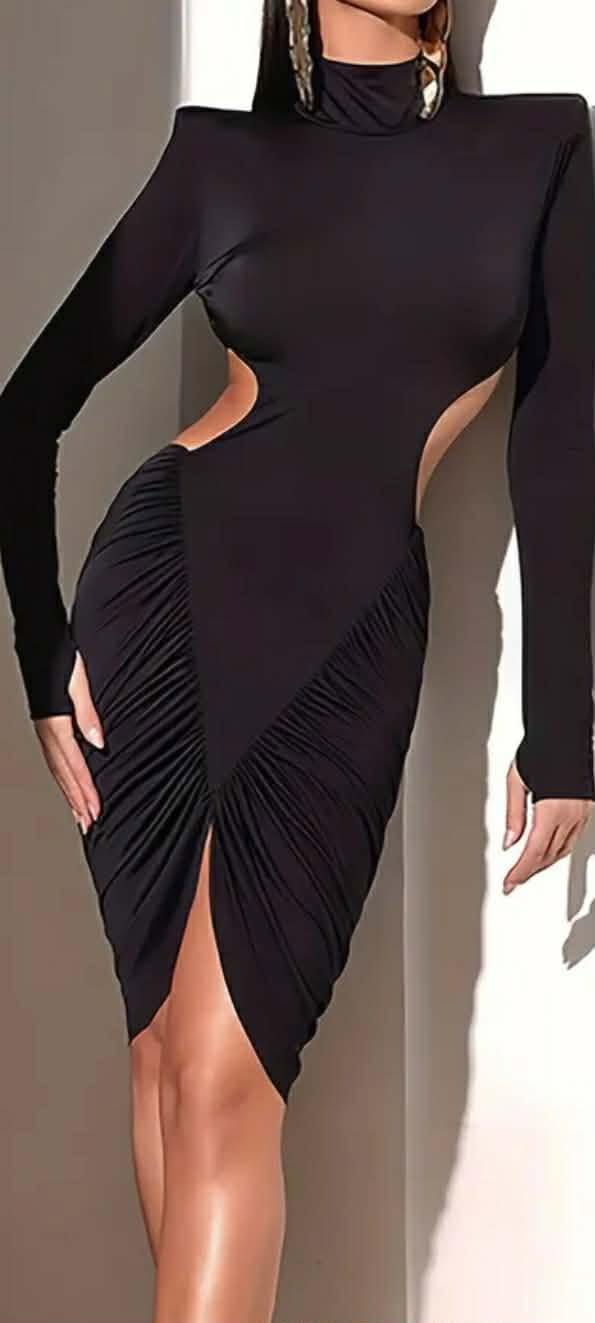 Black cutout dress, size L