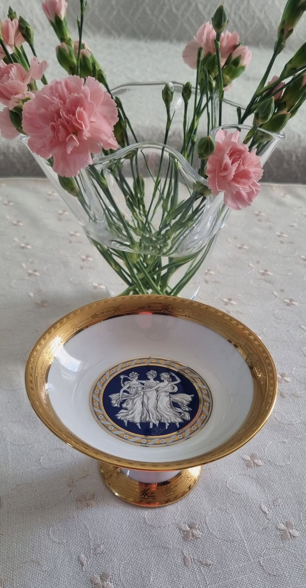 Limoges ფაიფურის კომპოტი, მოოქროვებული