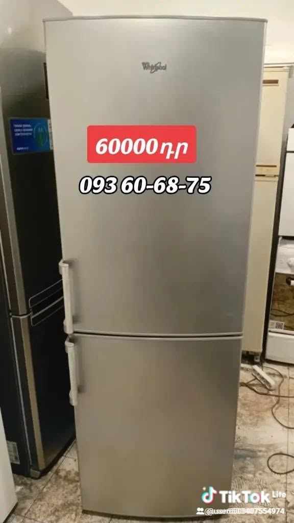 Whirlpool gümüş buzdolabı-dondurucu