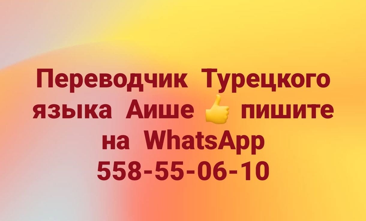 Переводчик Турецкого языка Аише пишите на