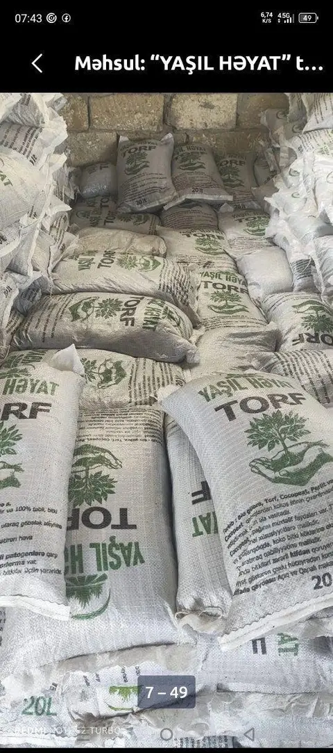 Satışda tərkibi torf,perlit,bio gubre ve narın — 2₼