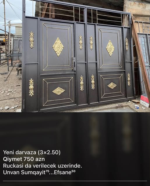 Yeni dəmir darvaza, 3x2.5 m