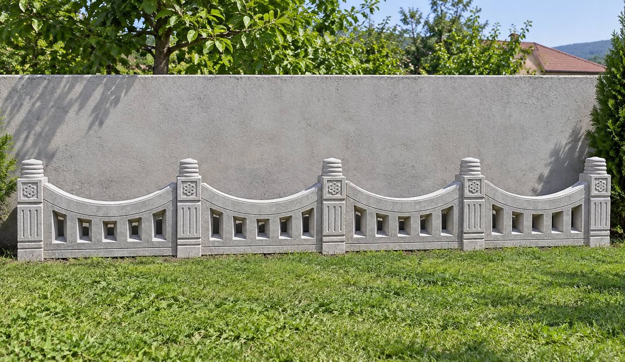 Decorative concrete fence to order