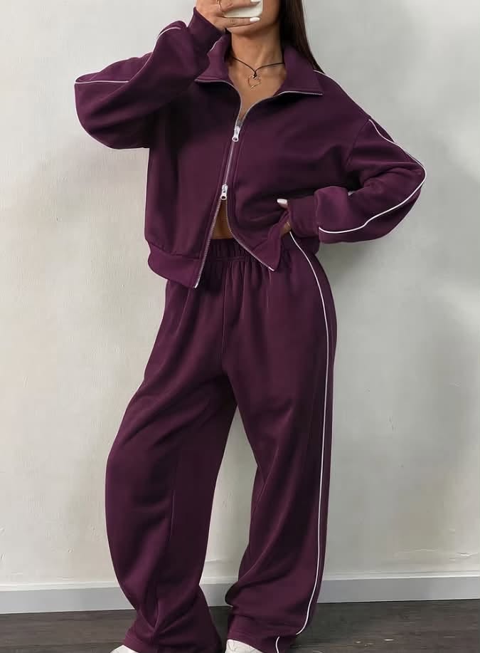 Mor kadın spor takımı, S-2XL bedenlerde