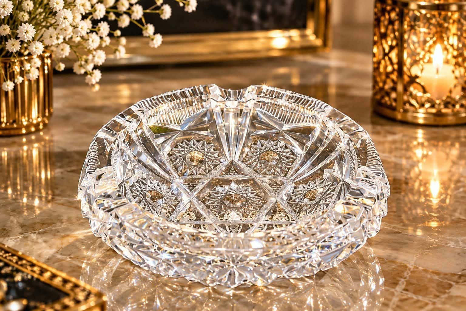 Բյուրեղյա ծխախոտի արկղ, երբեք օգտագործված չէ