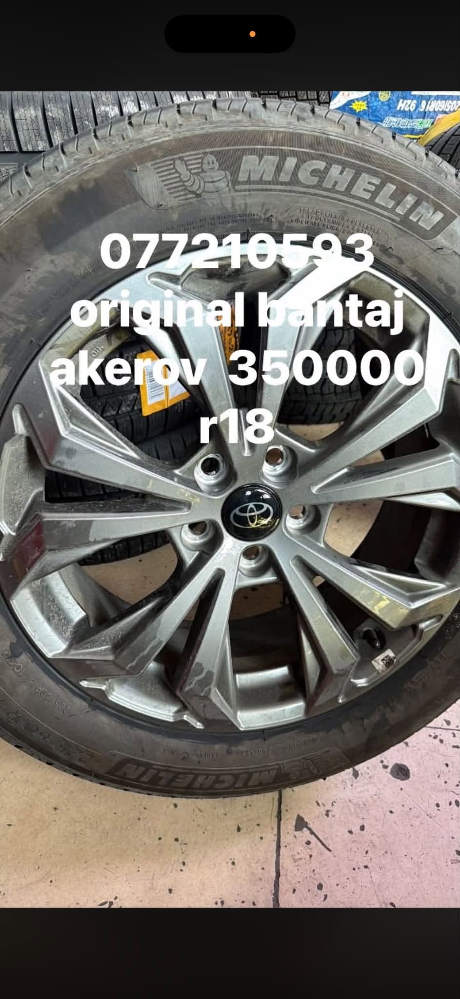 Original Toyota ալյումինե անիվ R18