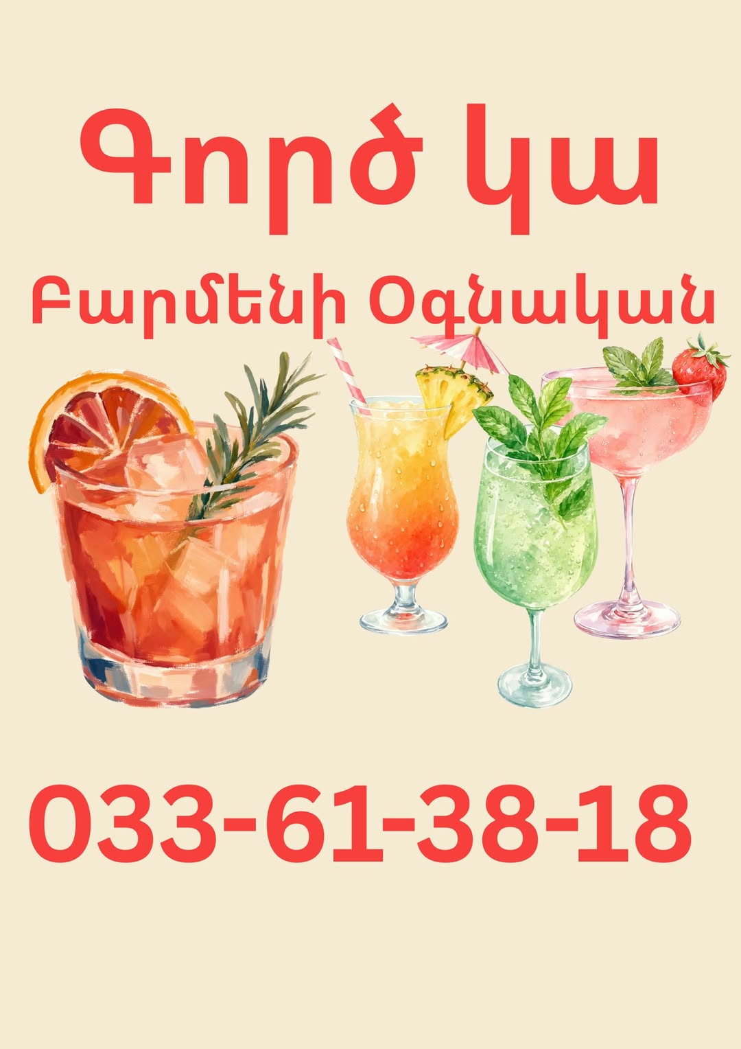 Բարմենի օգնական ռեստորանում, Երևան