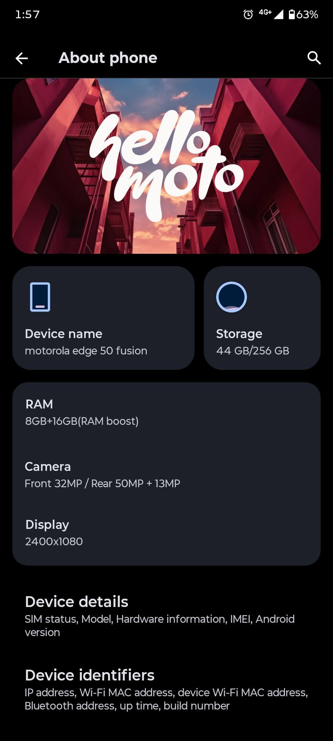 Moto Edge 50 Fusion 8/256 ճեղք