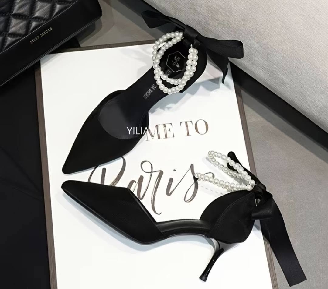 Dream Style siyah topuklu ayakkabı, 36-41 numaralar