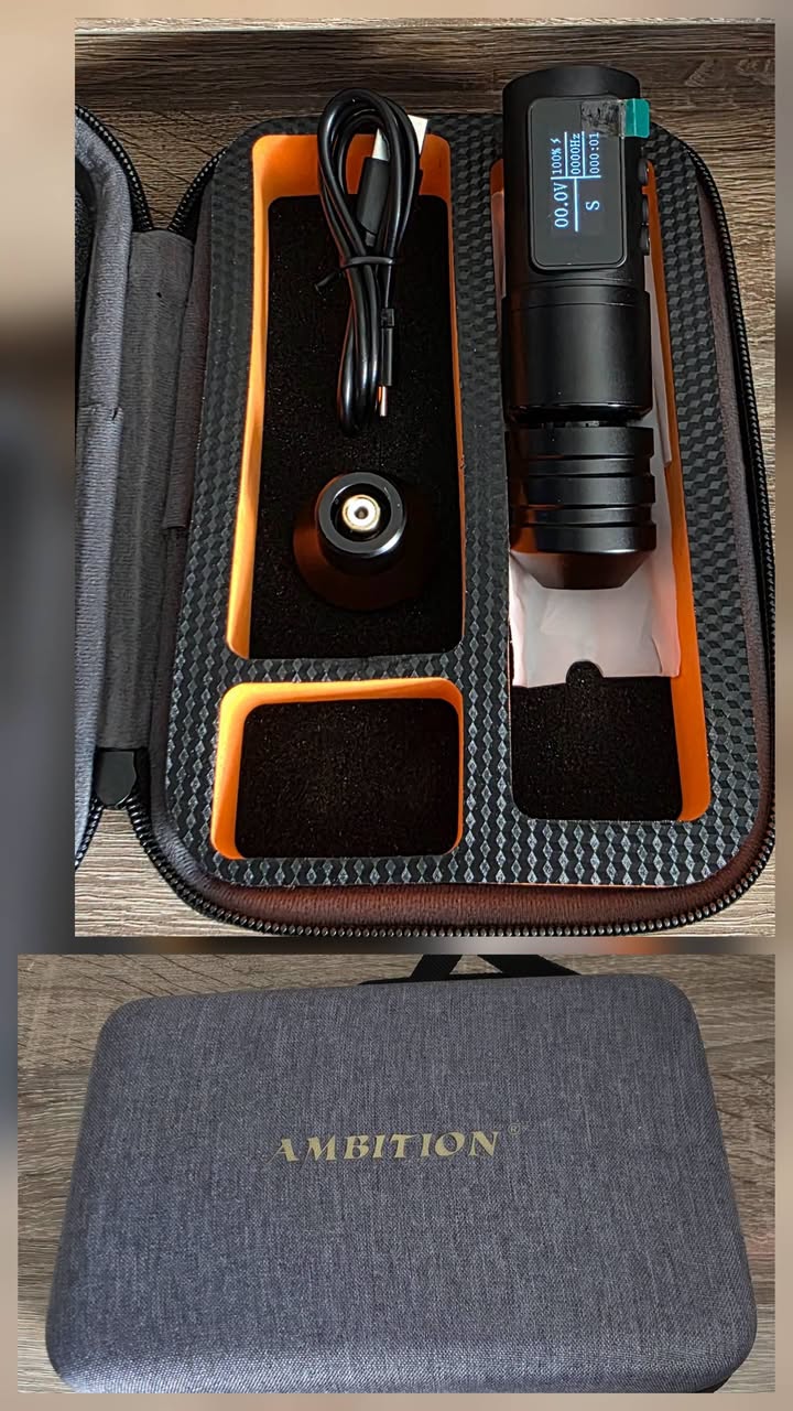 Ambition tattoo machine with case