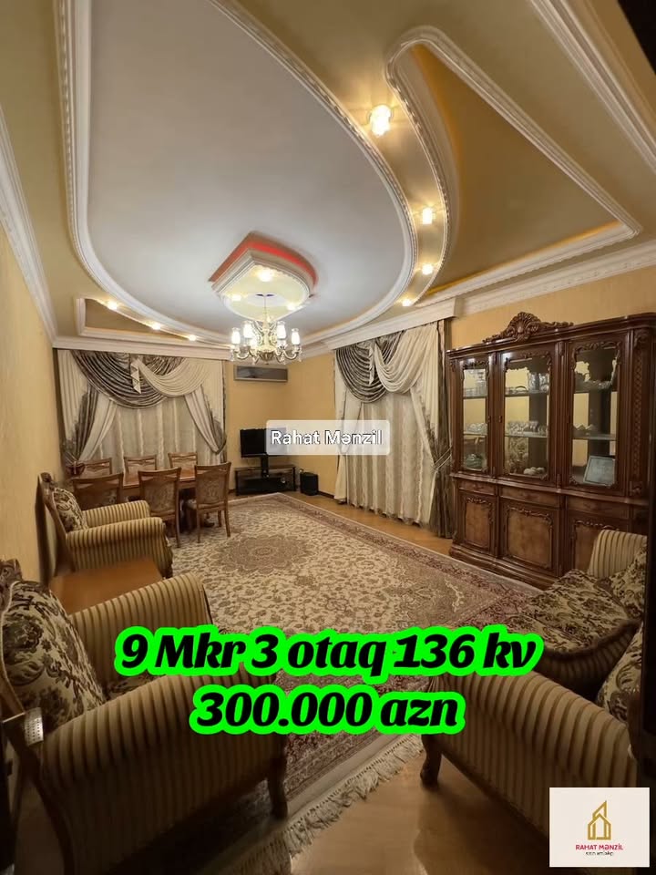 3 oda daire satılık, Bakü - 300,000 ₼