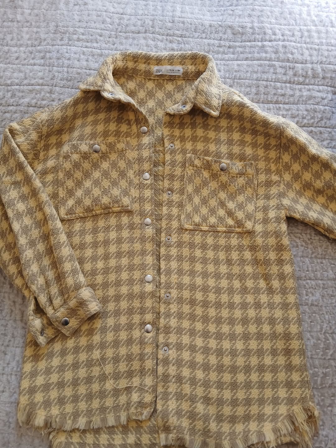 Zara kids houndstooth shirt, 13-14 years