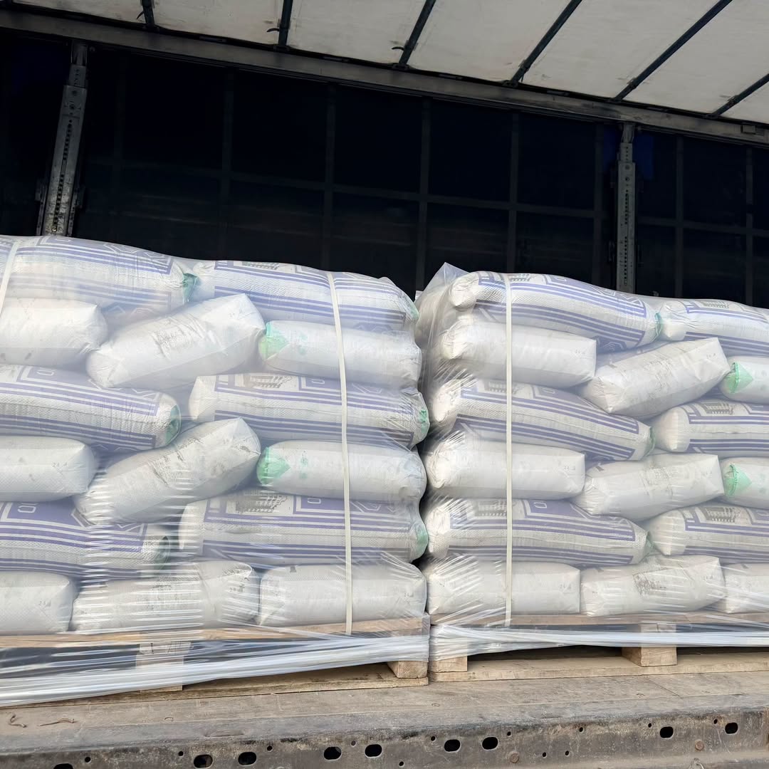 Cement bags on a pallet