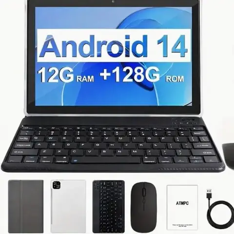 ATMPC Android 14 tablet 12/128GB with keyboard