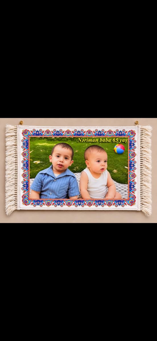 Ֆոտոյով մետաքսե գորգ, չափսերը ցանկության համաձայն