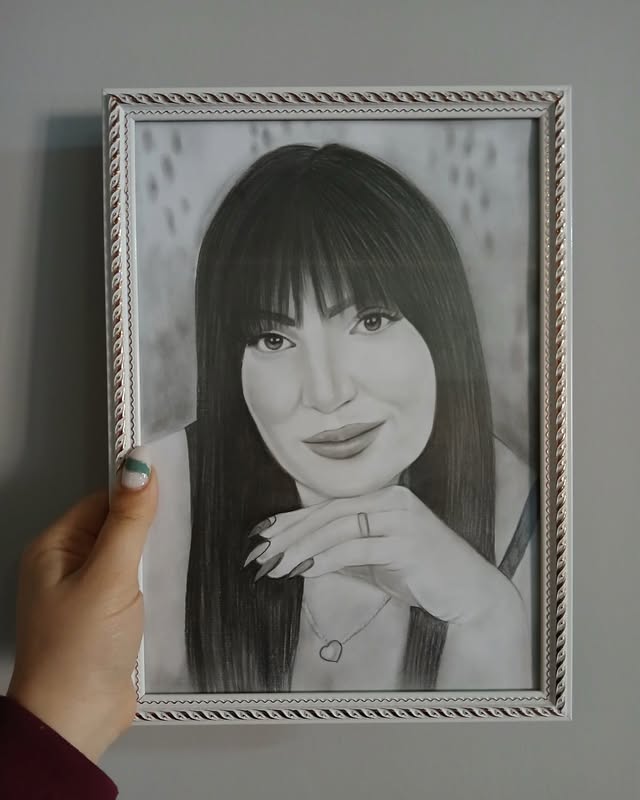 Portrait with frame, free shipping