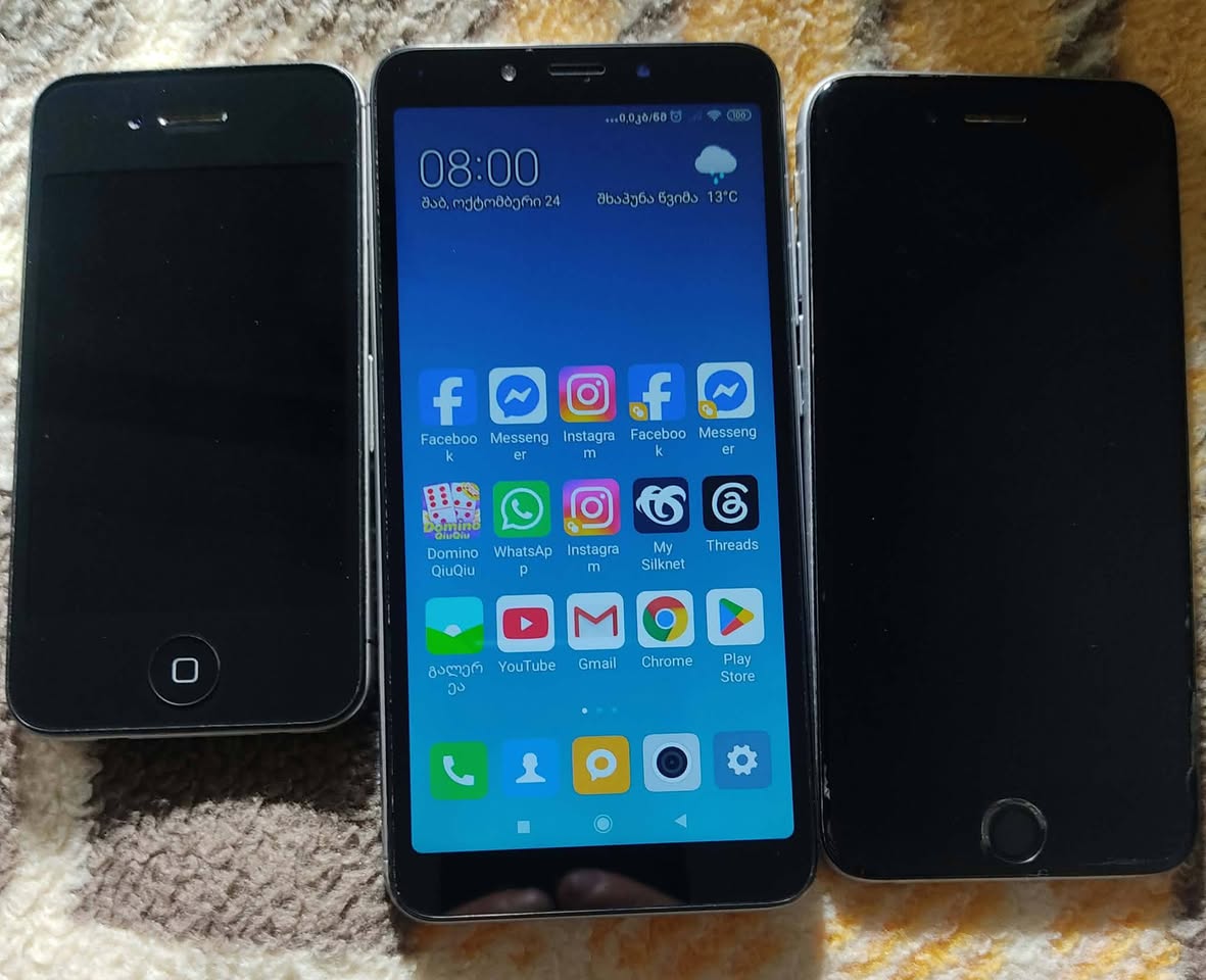 3 iPhone იყიდება 170 ლარი თბილისში ისანი რედმი