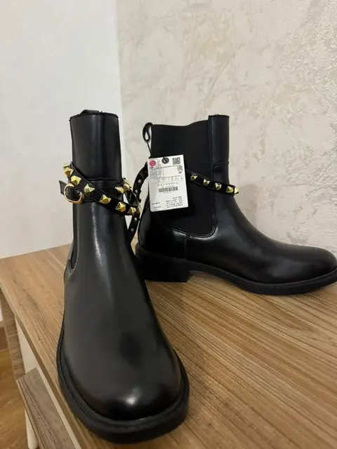 Zara black checks, size 38