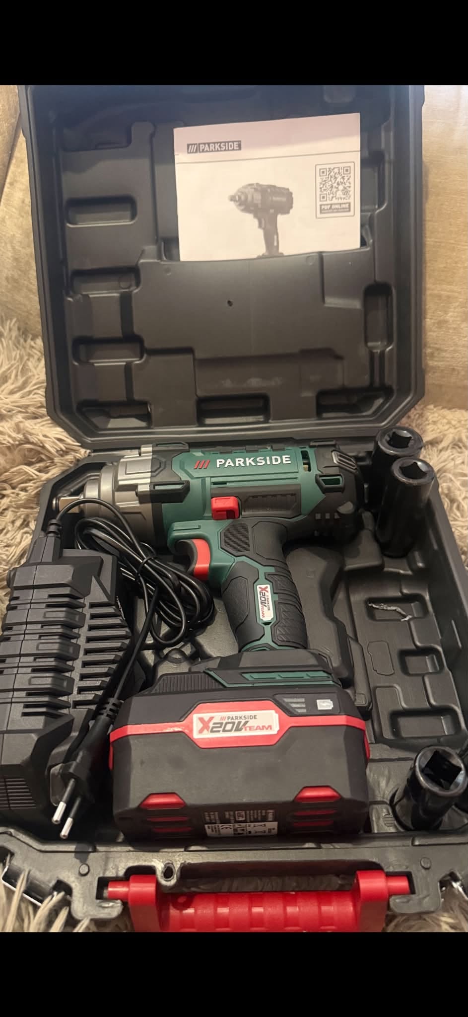 Parkside X20V impaktli açar, yeni