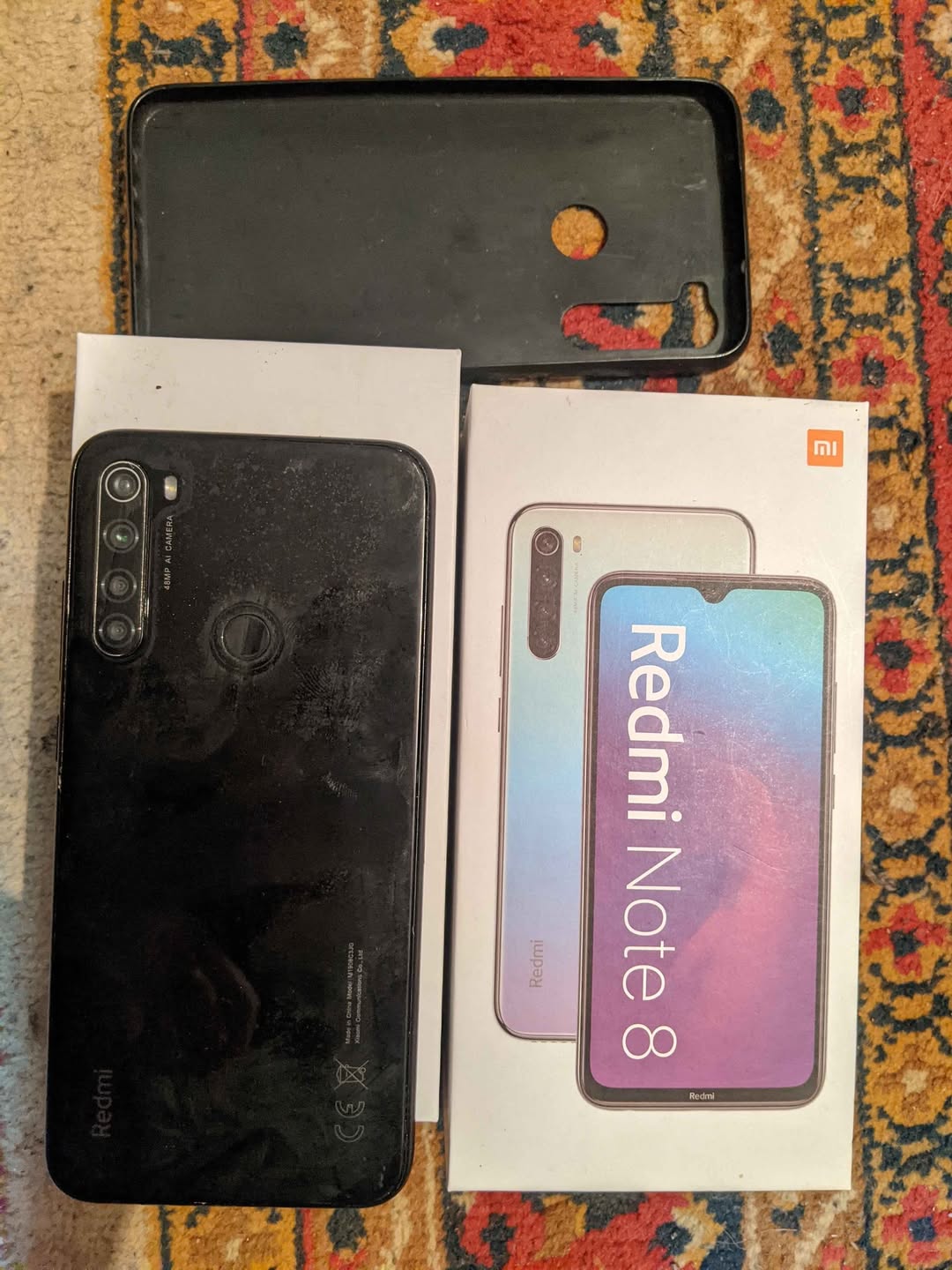 Redmi Note 8 with box and case