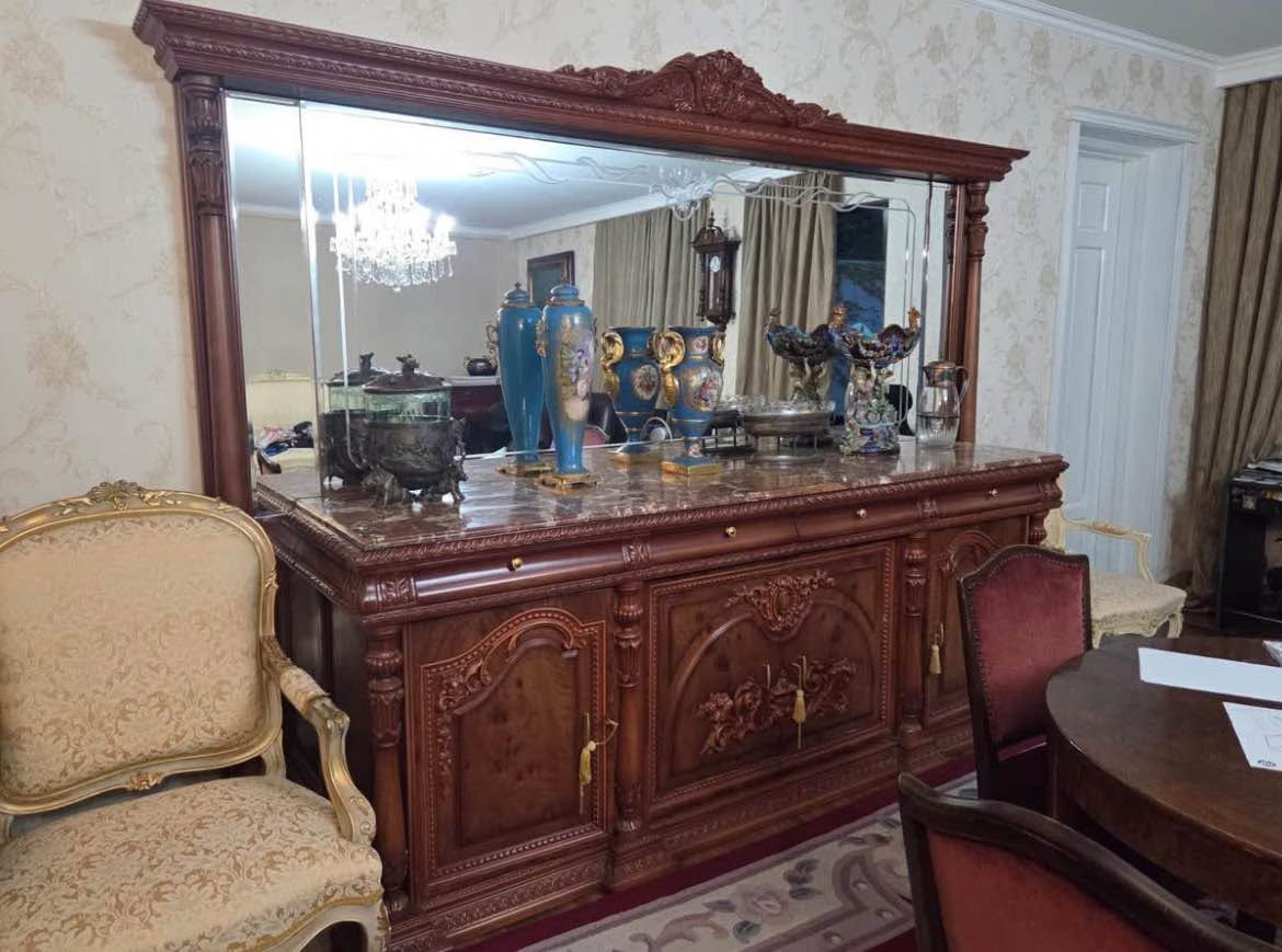 Massive wooden buffet and table