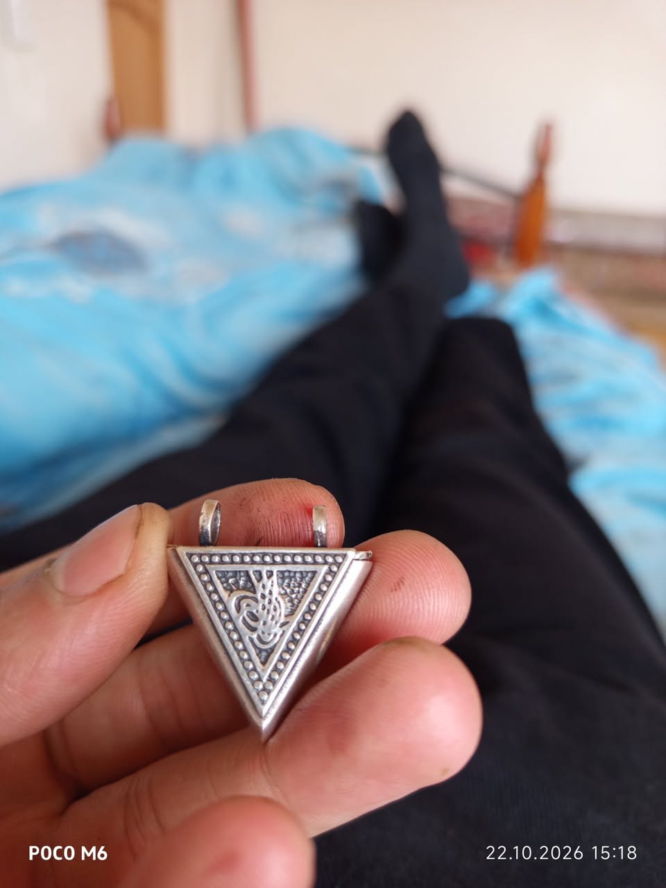 Gümüş 925 muska kulon, 9 qram