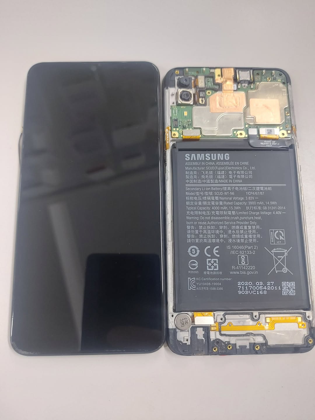 Samsung A10s բնագիր էկրան և մարտկոց