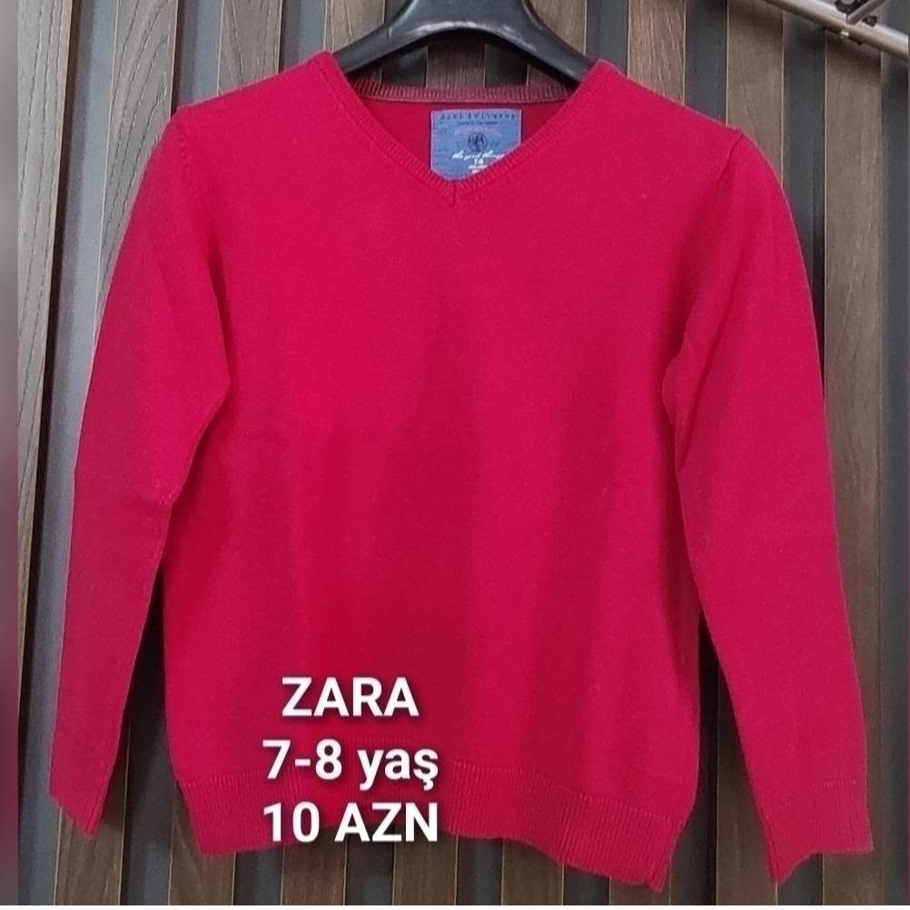 Zara qırmızı uşaq sviteri, 7-8 yaş