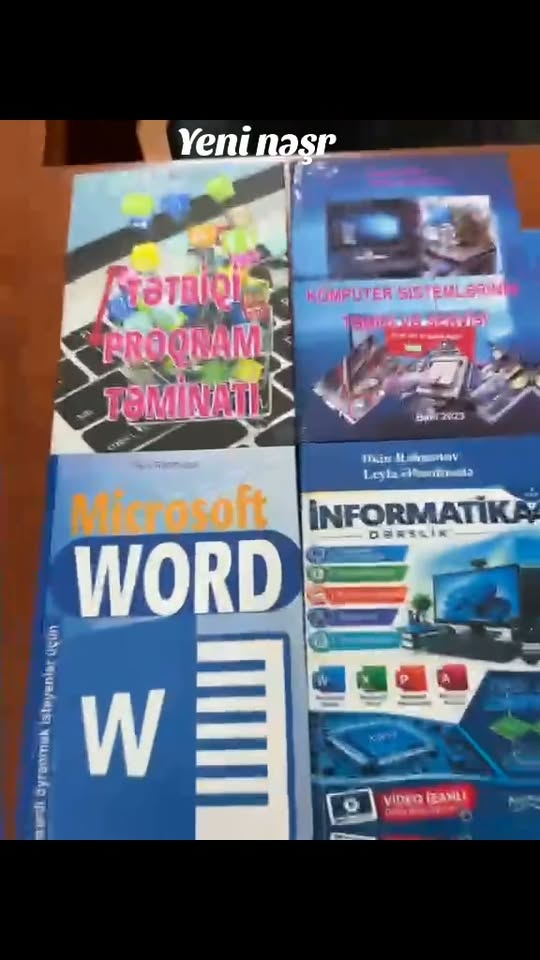 Yeni nəşr informatika və proqramlaşdırma dərsliyi