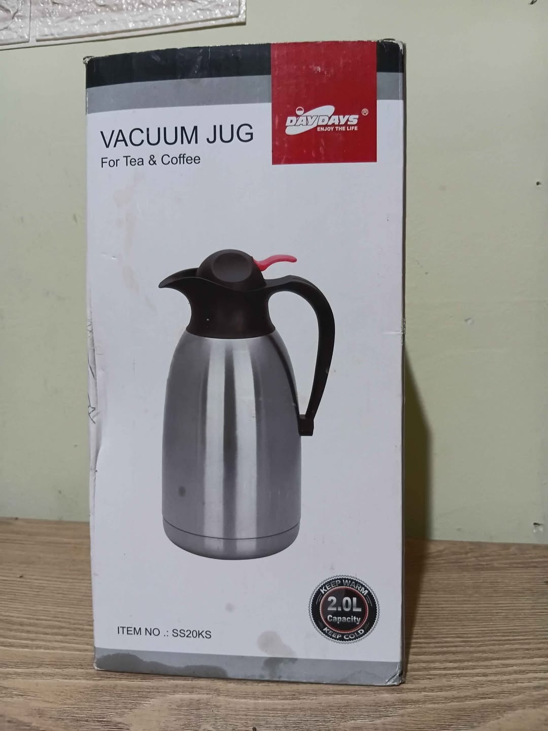2 L paslanmaz çelik vakum sürahi