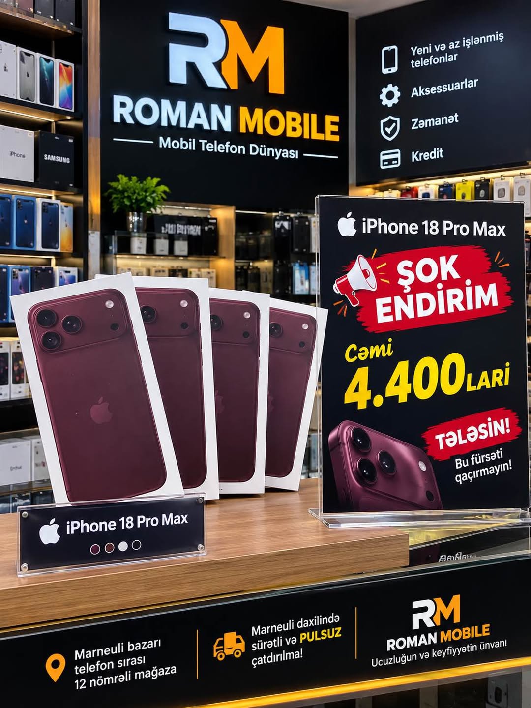 iPhone 18 Pro Max şok indirimi — 4,400₾