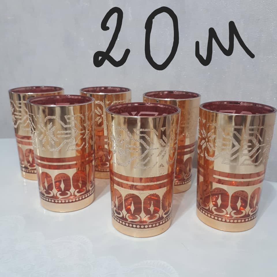 6 dekore şışe kadeh seti