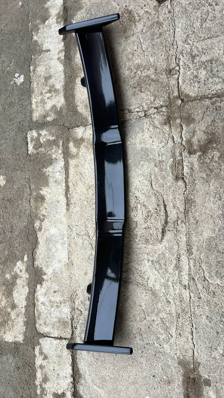 Black car rear spoiler