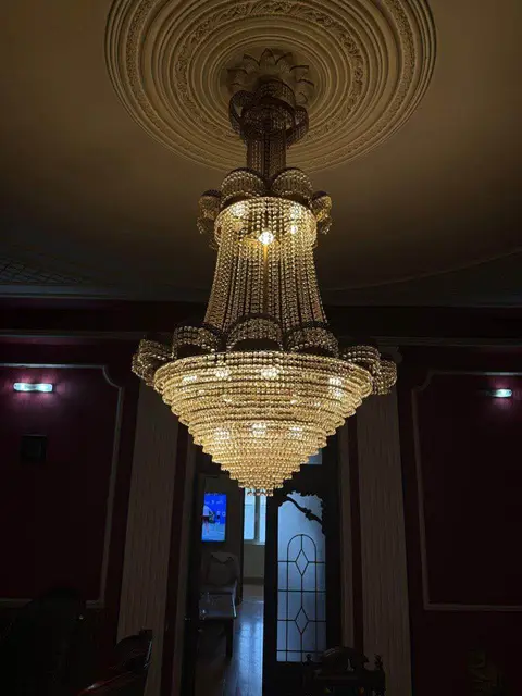 French Empire crystal chandelier, 24 bulbs