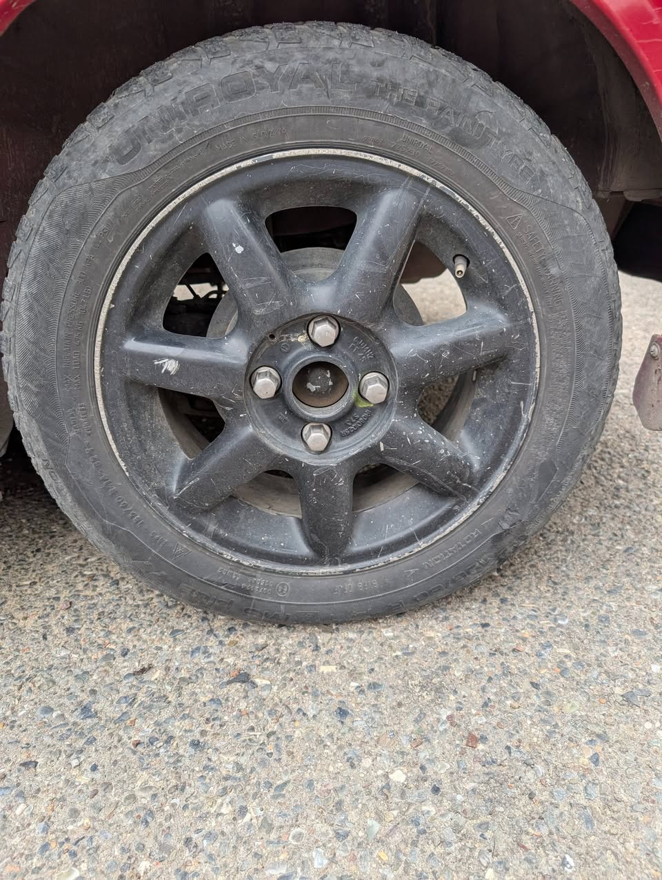 R14 4x100 alloy wheels, pair