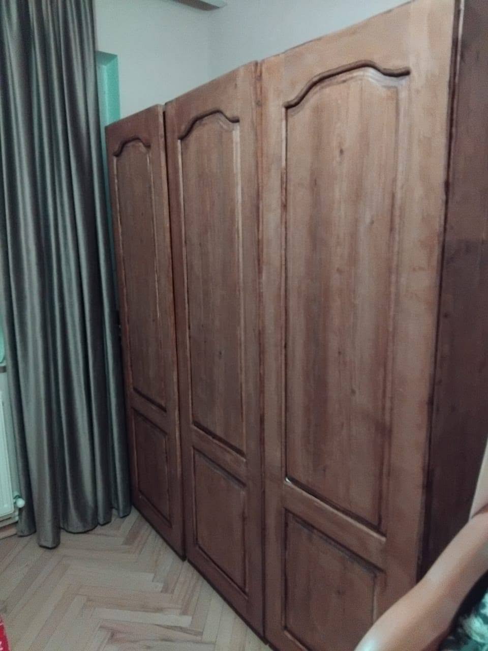 For sale new massive wooden door with transom