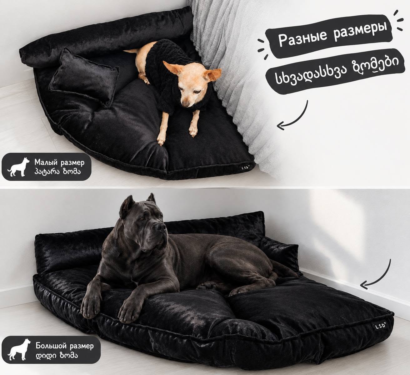 🐾ცხოველებისთვის საწოლი სახეობები ზომები მცირედან — 250$