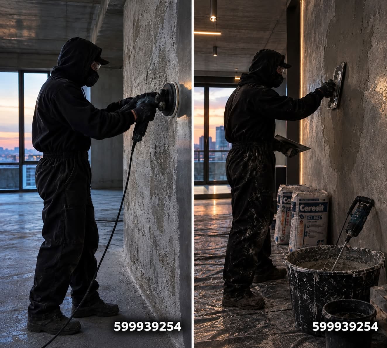 Tek parça duvarın döşenmesi ve dekoratif duvarın