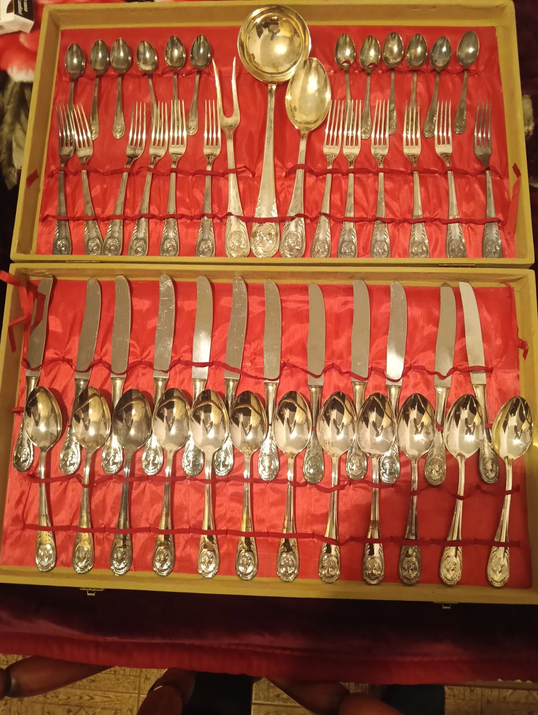 12-person cutlery set in case
