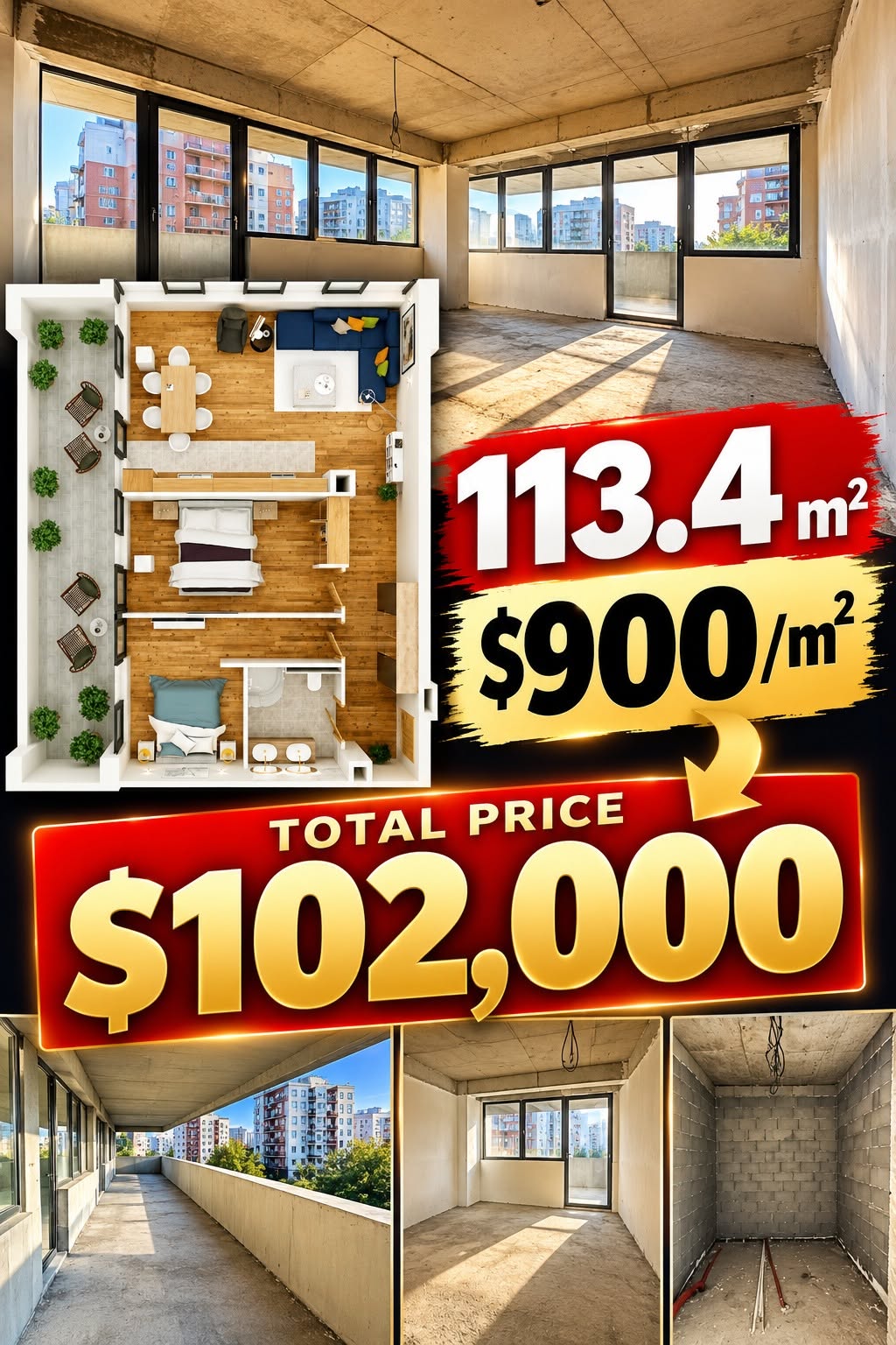 Satılık daire, Tiflis — $102,000