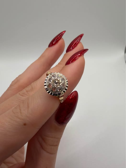 Antik altın bileklik, elmas 0.28 ct