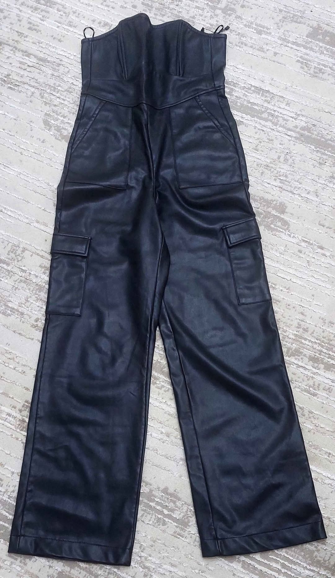 Black corset jumpsuit, XS