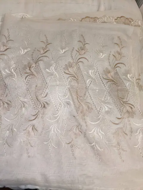 Oya işli perde ve yastık kılıfı seti