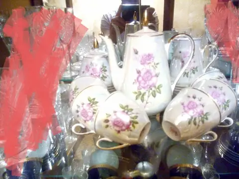 Coffee set, Soviet mother of pearl
