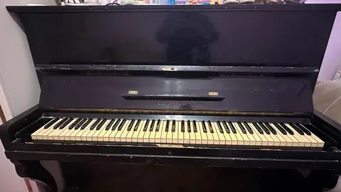 Legnica upright piano, black