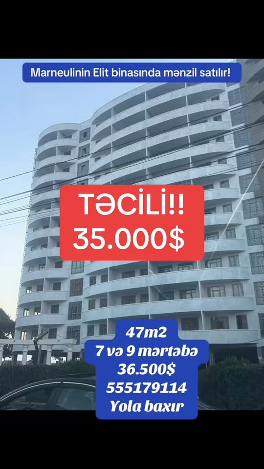 Mənzil 47 m², Marneuli Elit binası
