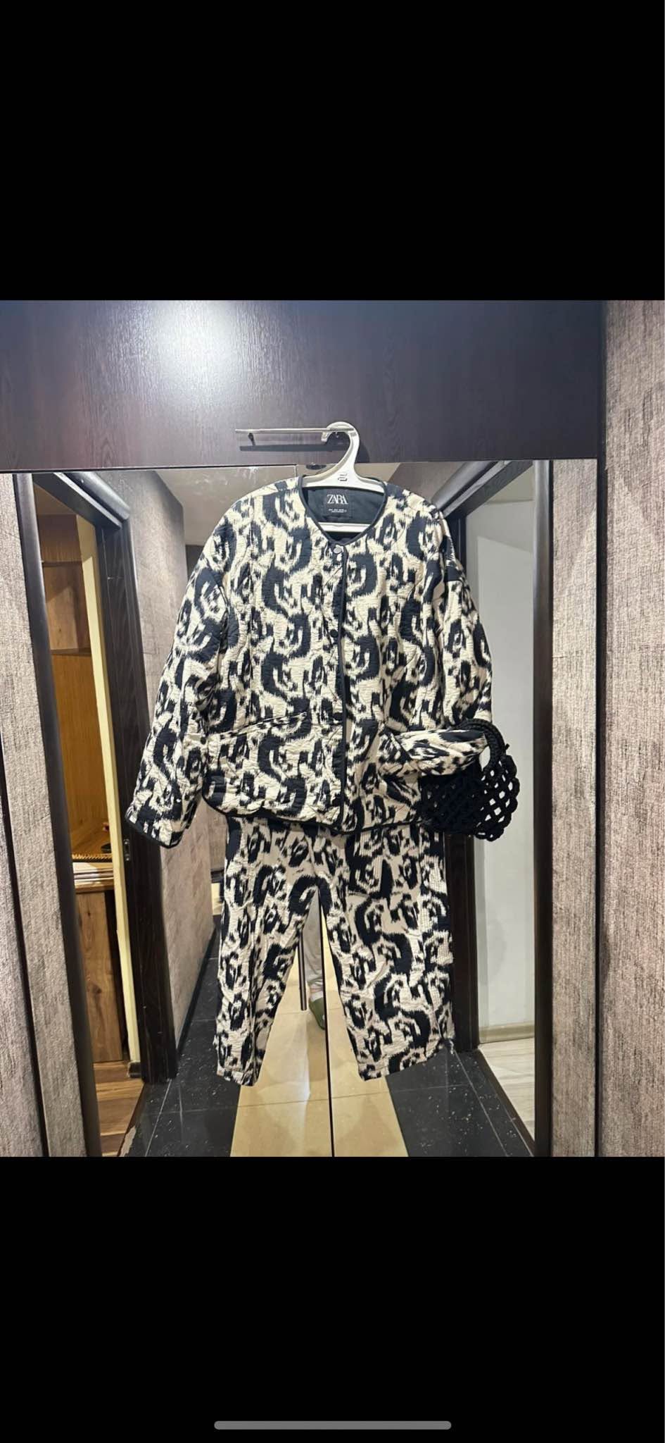ZARA iki parçalı kostüm, siyah-beyaz