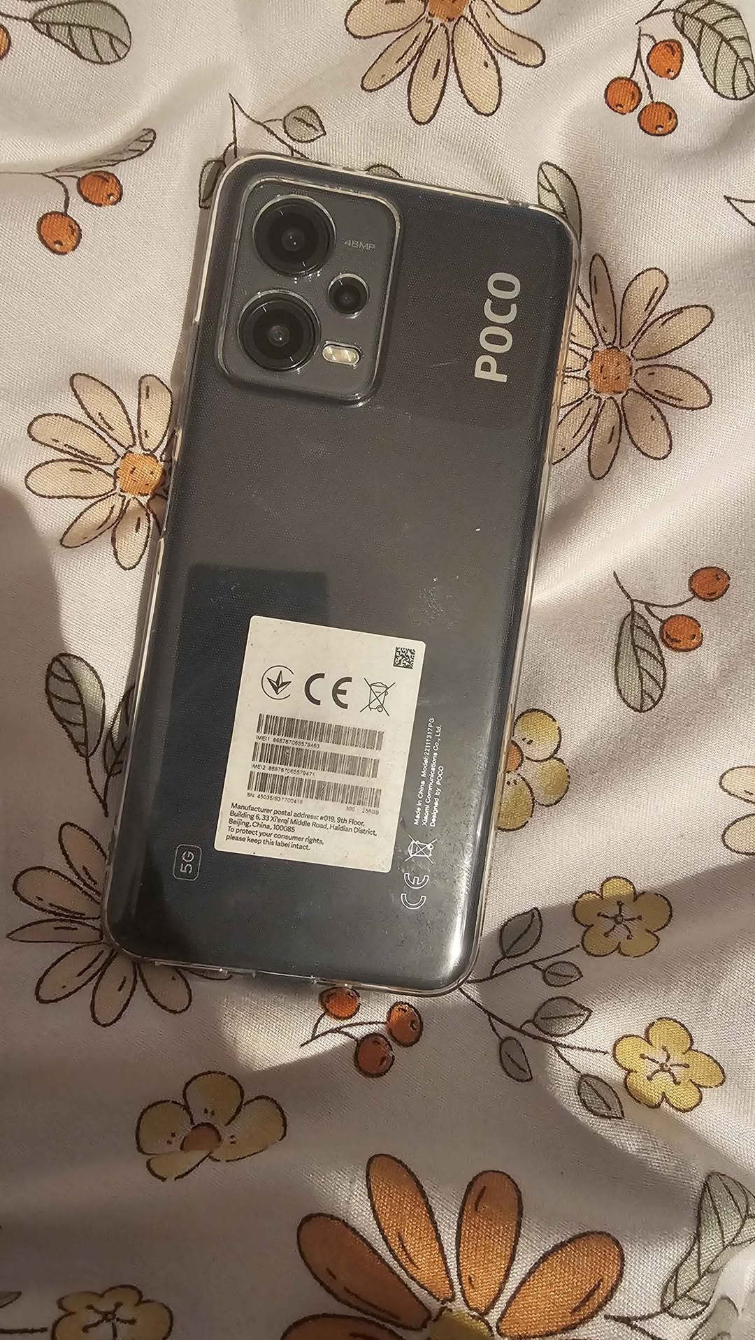 POCO 5G smartphone, dark grey