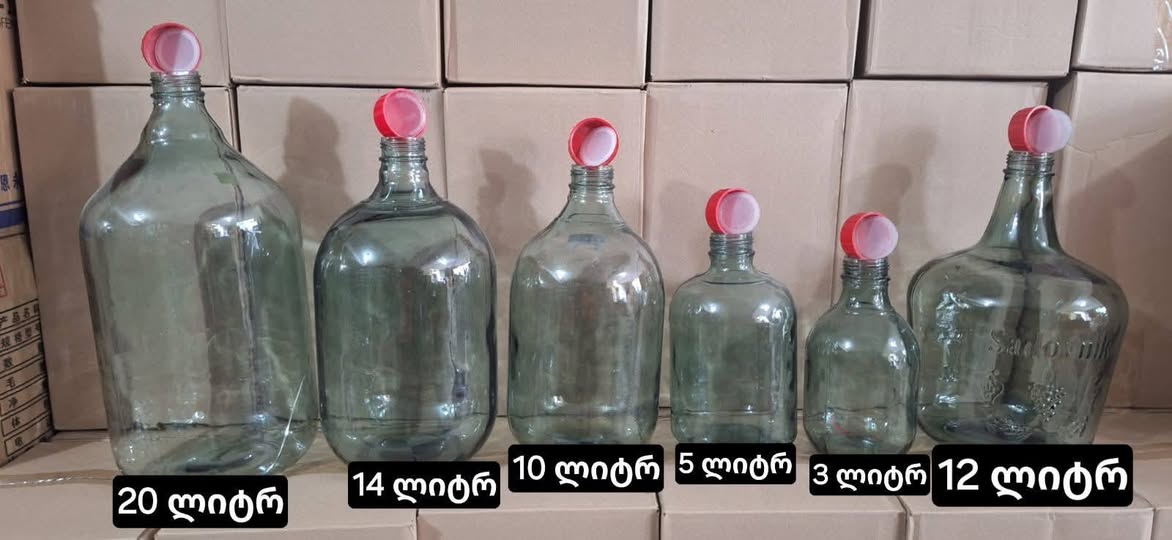 Kazakh-made glass bottles 20 liters