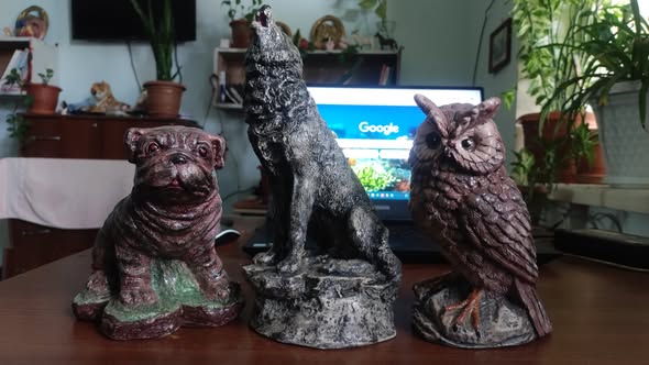 Декоративные статуэтки - фигурки животных (авторская — 15₼